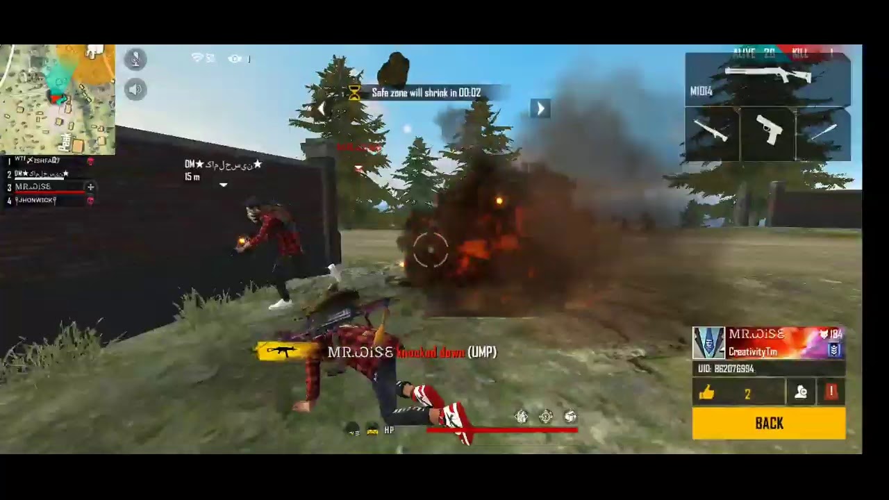 free-fire-rank-rush-gameplay-night-hunterz-youtube