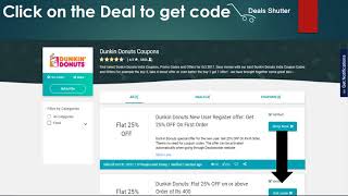 How to use Dunkin Donuts Coupons from Dealsshutter.com