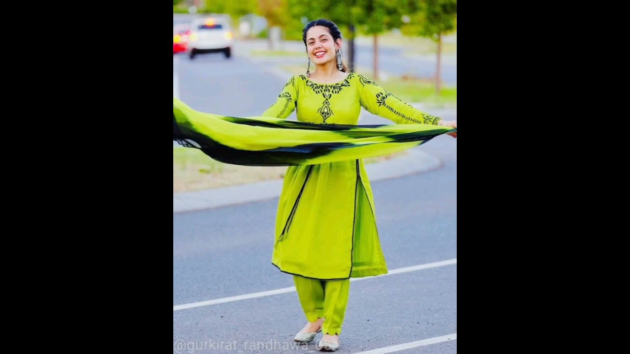 tranding parrot colour dupatta combination Punjabi suit fashion 