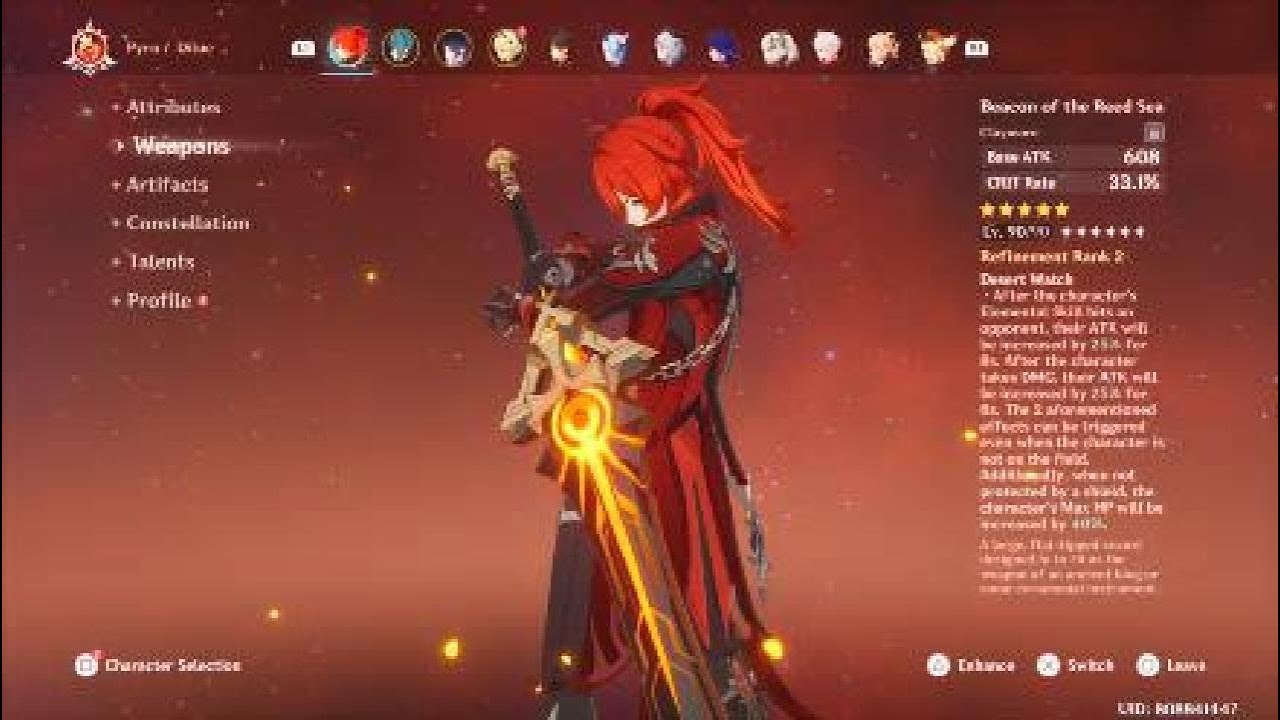 C2 Diluc with Reed Sea claymore