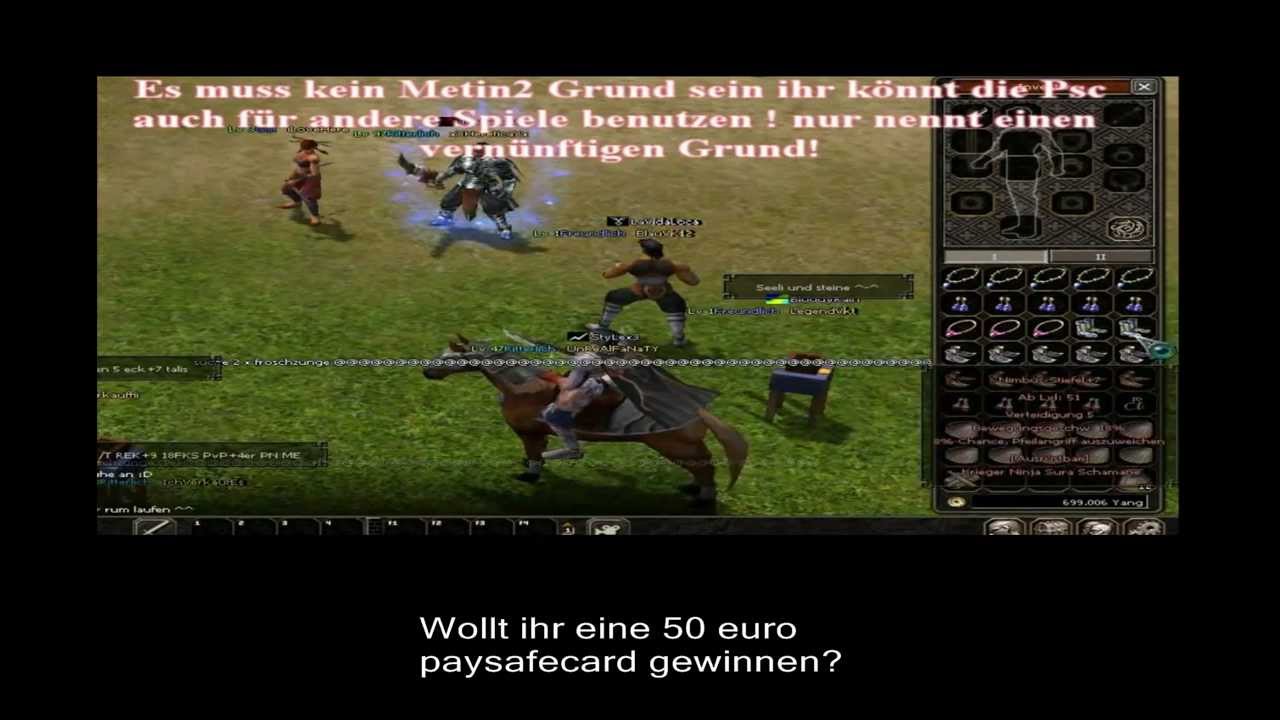 Metin2 50 Euro paysafecard Giveaway (Gewinnspiel) Stevenfarm / Verbrennung