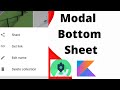 Modal Bottom Sheet Dialog in Android Studio Tutorial (Kotlin)