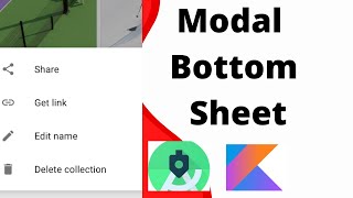 Modal Bottom Sheet Dialog in Android Studio Tutorial (Kotlin)