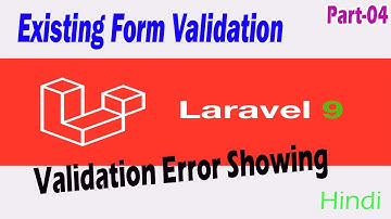 Laravel-9 Existing Form Validation Part-04 | Validation Error Showing