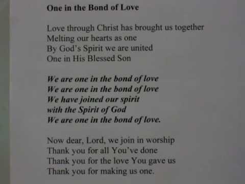 "We are One in the Bond of Love" - for Alison, sun...