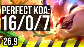 SMOLDER &amp; Thresh vs APHELIOS &amp; Lulu (ADC) | Perfect KDA: 16/0/7, Deathfire Touch | NA Master | 26.9