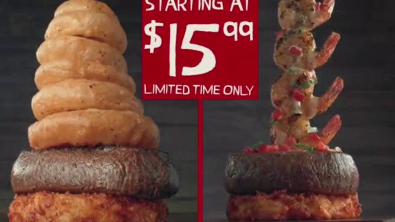 Outback Steakhouse Onion Ring Tower Steak Review YouTube