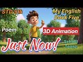 Just Now | Class 5 English Poem | Animated Poem for Kids | Found a Peanut Song