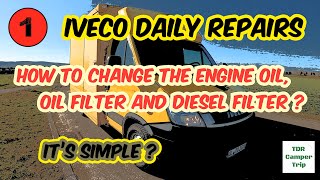 Iveco Daily F1A 2,3 + ZF Agile 6AS - How to change the engine oil, oil filter and diesel filter