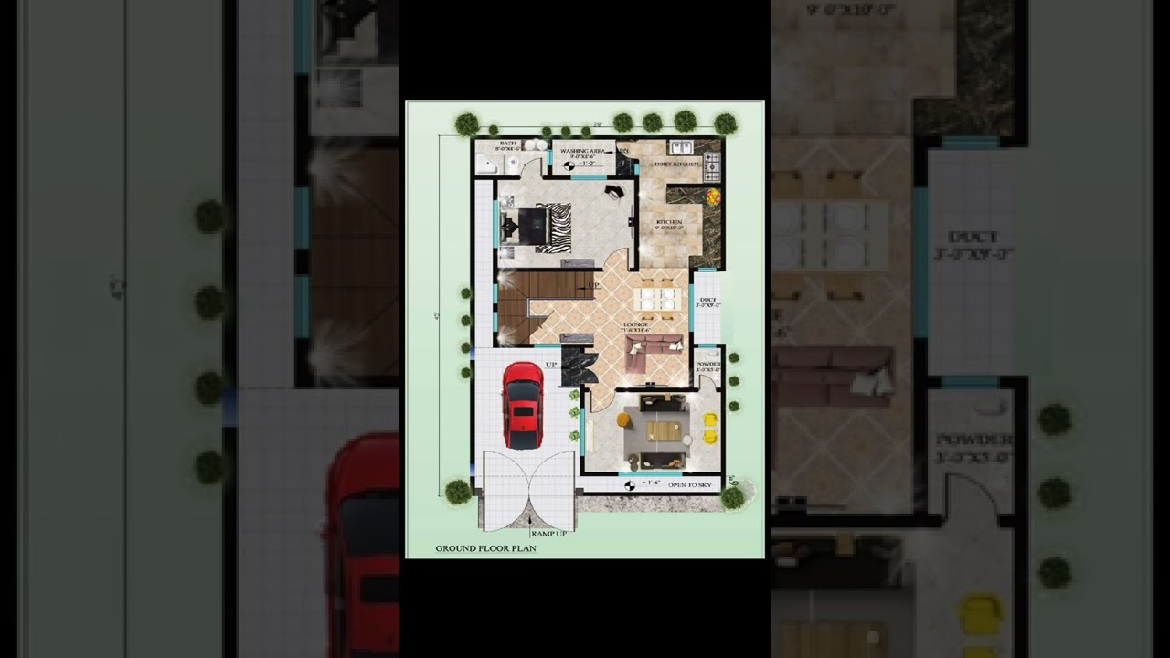 28x45 Complete house design| Double story design | Map.