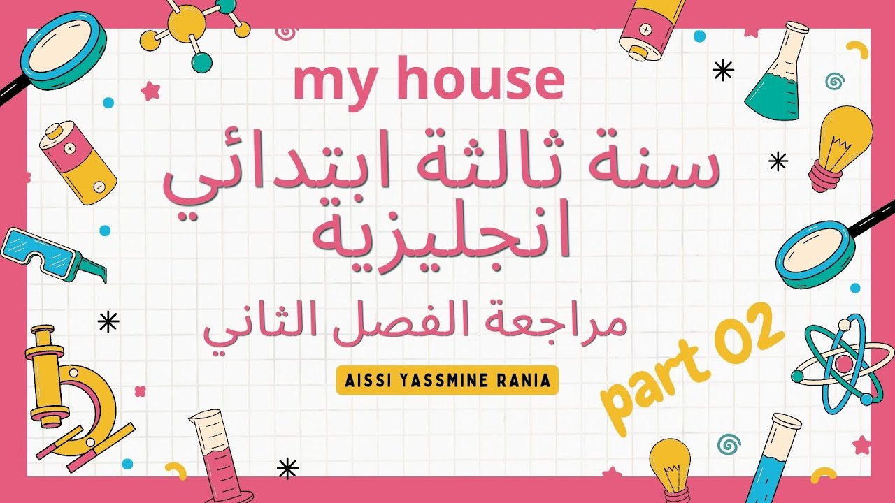 مراجعة إنجليزية سنة ثالثة ابتدائي (الفصل الثاني ) منزلي my house