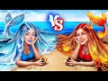 Hot vs Cold Mermaids! How to Become Popular on the Desert Island!