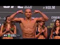 Khabib Nurmagomedov vs Edson Barboza faceoff | WEIGH-IN | UFC 219