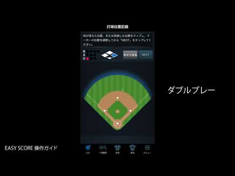 【EasyScore操作】 ダブルプレー