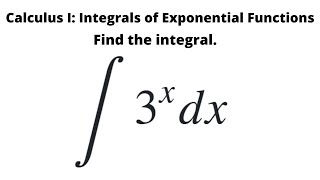 Calculus I: Integrals of Exponential Functions Guide