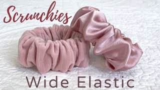 How to Make a Scrunchie with Wide Elastic  -  Easy with Nice Finish