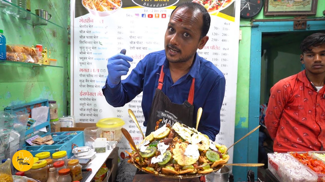 Biggest Maha laxmai Golden Bhel Chaat With 24k Gold Rs.2121/- At Mr. Bhel Bhandari l Indore Food | INDIA EAT MANIA