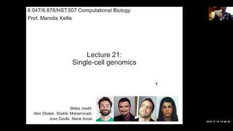 MIT CompBio Lecture 21 - Single-cell genomics (Fall 2019)