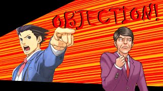 Ace Attorney: First trial, but with Danganronpa music and mini-games