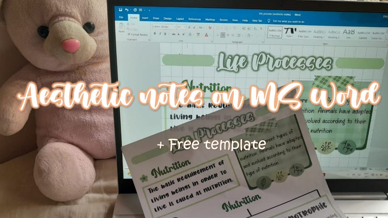 How to take aesthetic notes on Microsoft Word ʕ• ᴥ • ʔ - YouTube