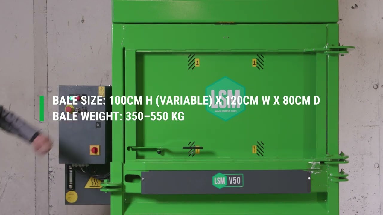 The V50 Mill Size Baler for High Volume Users - from LSM.