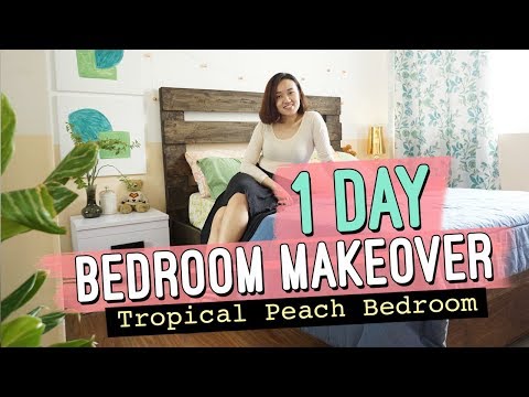 Video: Quick Bedroom Makeover // Peach Bedroom Design Ideas // by Elle Uy