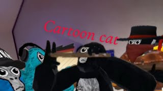 A movie in gorilla tag cartoon cat