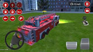 Real Fire Truck Driving Simulator 2021 - Fire Fighting#1 - Android Gameplay screenshot 1