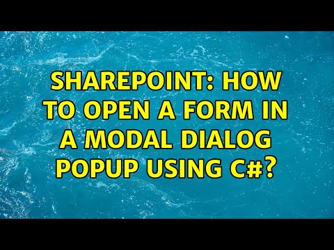 Sharepoint: How to open a form in a modal dialog popup using C#?