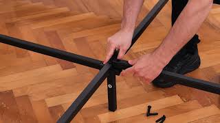 Video instructions for assembling the Dr. Home upholstered bedroom bed