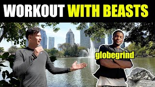 Download Lagu Lumphini Park Bangkok: Outdoor Gym \u0026 Giant Lizards! (ft. @globegrind) MP3