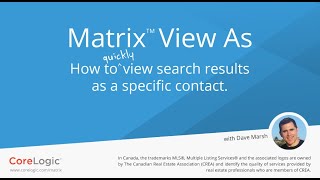 Matrix Quick Tip - View As