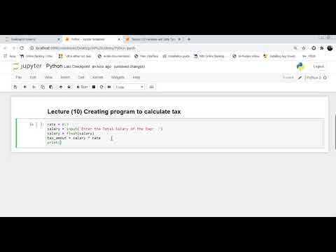 10 Creating program to calculate tax || PYTHON FULL COURSE - YouTube