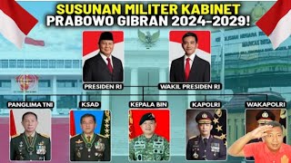 Prediksi susunan kabinet militer Indonesia pimpinan Prabowo - Gibran !! Indonesia Macam Asia