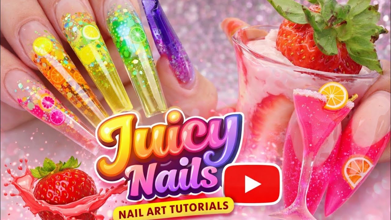 Модный дизайн ногтей: сочные фрукты для лета 🍉 | Яркий и веселый дизайн ногтей