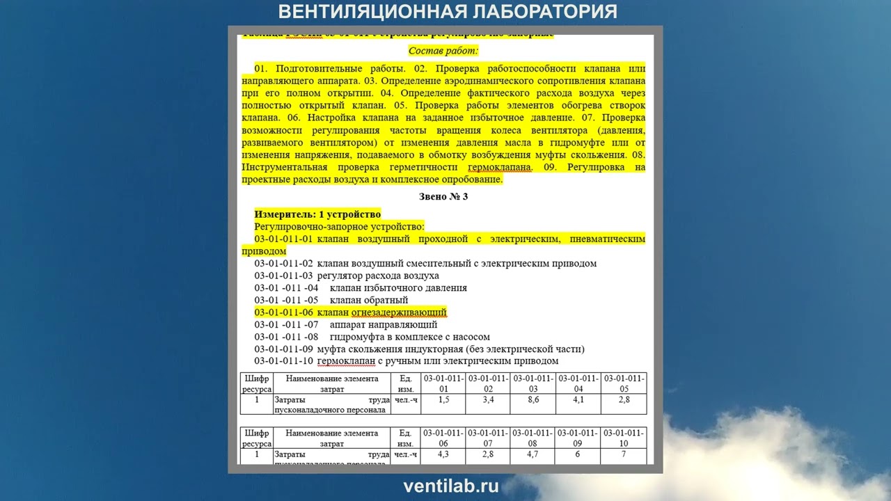 частота испытаний систем вентиляции