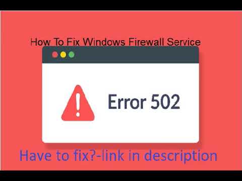 How To Fix Windows Firewall Service ||new method