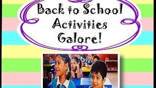 Back To School Activities, Printables and Worksheets for Kids