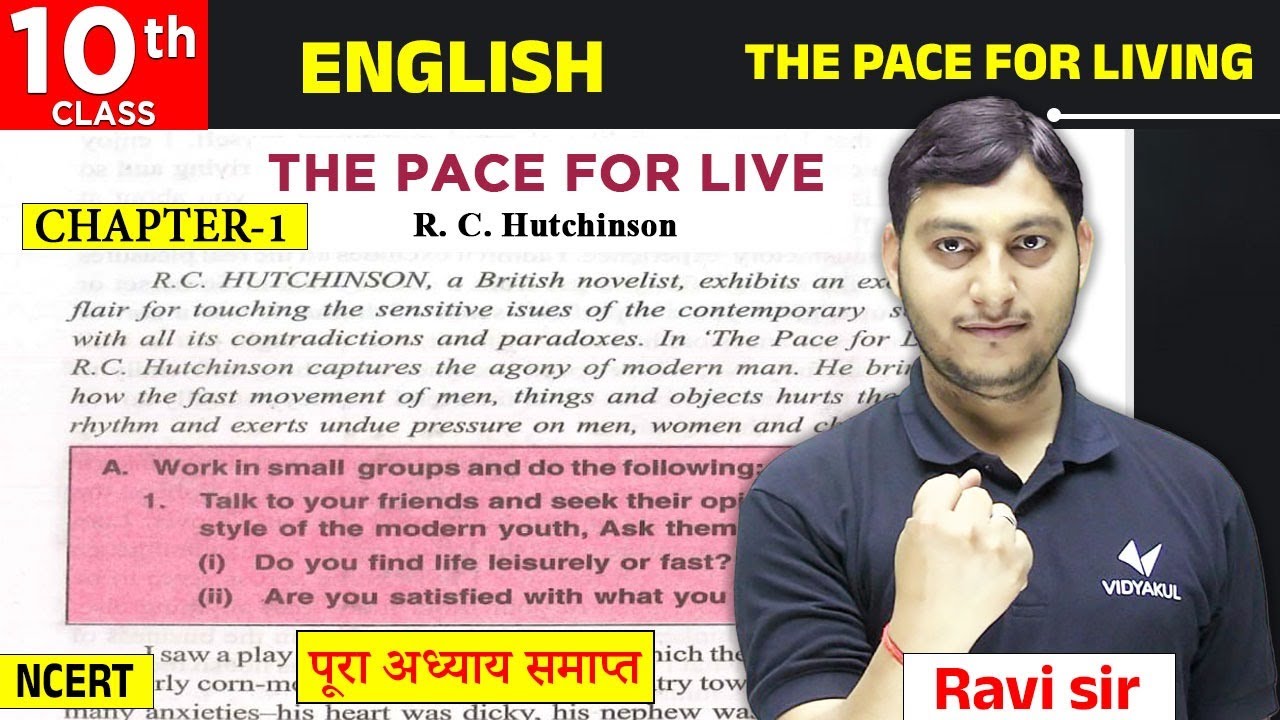 The Pace For Living Class 10th Story in Hindi | Class 10th English chapter 1 | Bihar Board