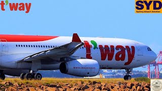 T'Way Air TW502 Sydney-Seoul Incheon (SYD-ICN) A330-300, HL8502