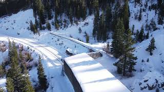 Celebrity Drone Aerial Tour of Railroad up Donner Pass Profile