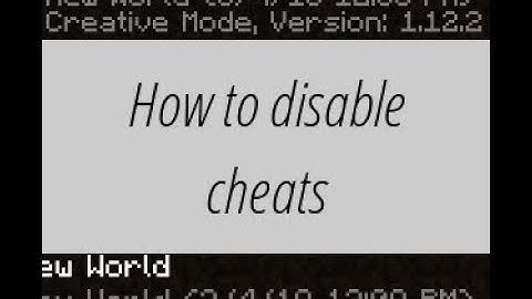 How to Disable cheats after enabling it | Minecraft