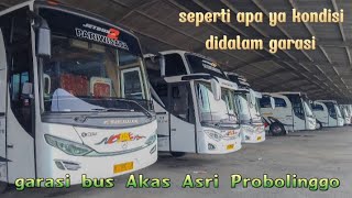 KONDISI GARASI BUS AKAS ASRI PROBOLINGGO[]banyak bus bagus yg gak jalan