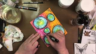 Butterfly Girl Art Journal Page (Rubber Dance DT)