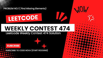 Leetcode Weekly Contest 474. Find Missing Elements Code Solution #codenova #leetcode #codechef