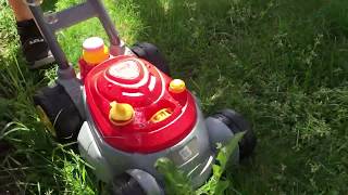 BLOWING BUBBLES & TOY LAWN MOWER PLAY w Bubble Mower | Children Fun Toy Review with Brothers r Us!