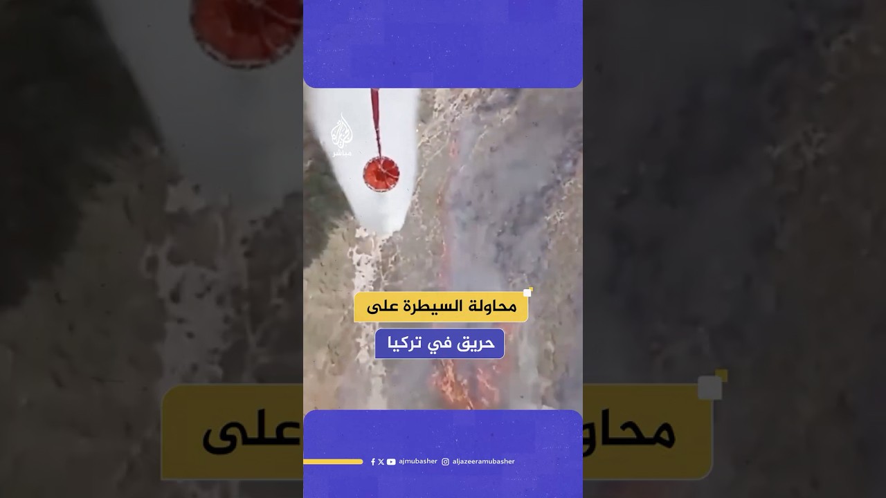 فرق الإطفاء التركية تحاول السيطرة على حريق بمناطق زراعية في منطقة فوتشا بولاية إزمير