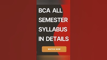 BCA All Semester Syllabus In Details#bca#bcasyllabus#syllabus#bcastudents#bcaba#computer#bcacourses