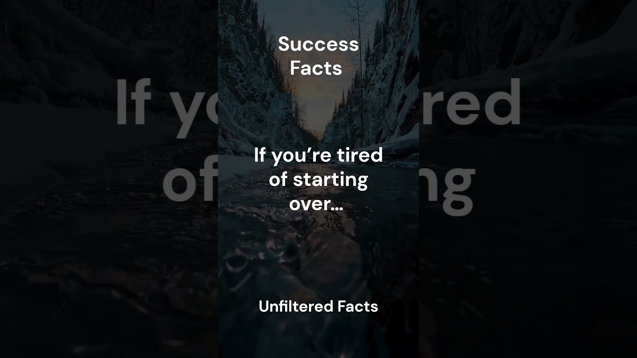 If you’re tired of starting over…