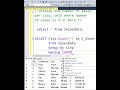 SQL Interview Questions | Get Number of Sales per City | SQL GROUP BY + HAVING Clause